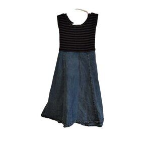 Vintage Christie Brooks girls tank dress with denim style bottom